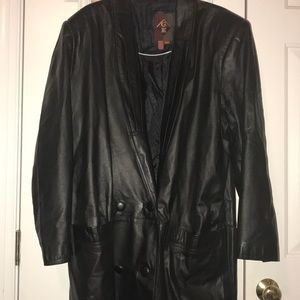 Leather Trench Coat - image 1